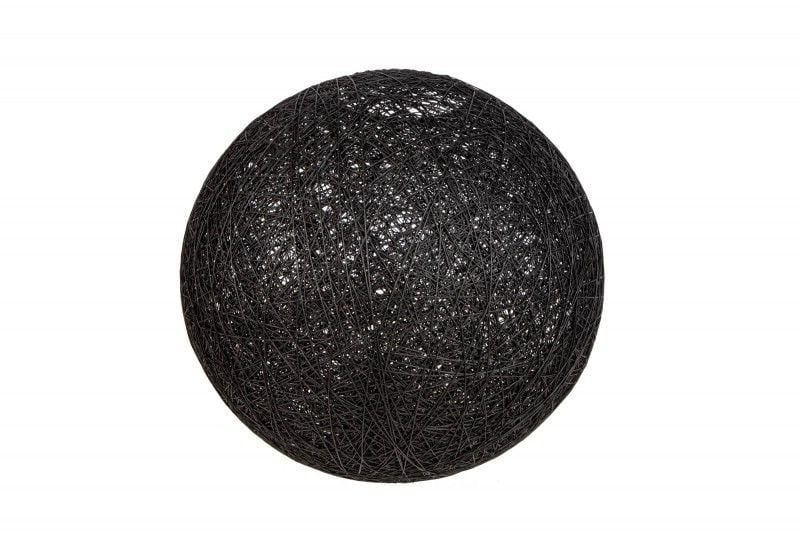 Lampe à suspension filigrane COCOONING L 45cm boule lumineuse noire - 11013