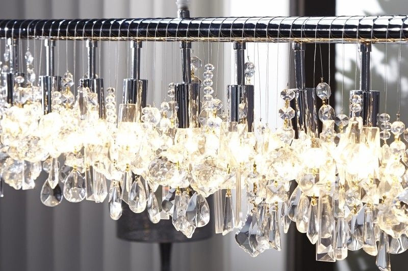 Lampe à suspension extravagante DIAMONDS XL Lampe en cristal 120cm à 9 lumières - 124