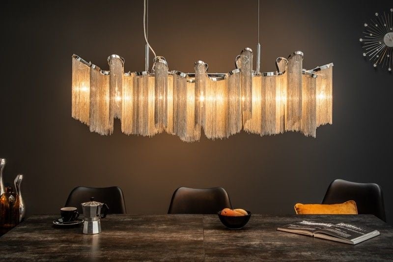 Lampe à suspension extravagante ROYAL 118cm lampe à suspension argentée - 39107