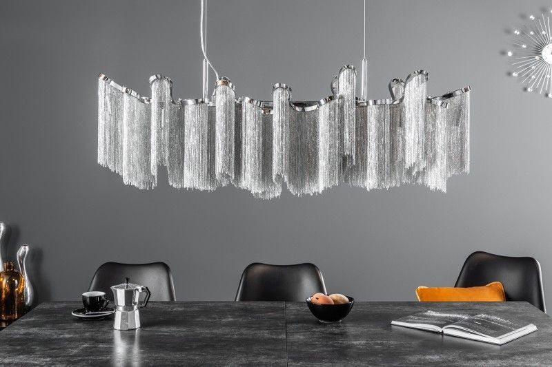 Lampe à suspension extravagante ROYAL 118cm lampe à suspension argentée - 39107
