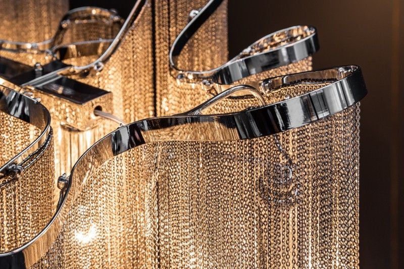 Lampe à suspension extravagante ROYAL 118cm lampe à suspension argentée - 39107