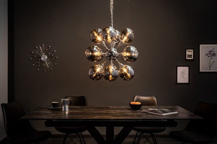 Lampe à suspension extravagante GALAXY 72cm lampe à suspension argentée Design Moderne - 39101