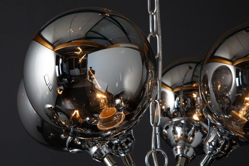 Lampe à suspension extravagante GALAXY 72cm lampe à suspension argentée Design Moderne - 39101