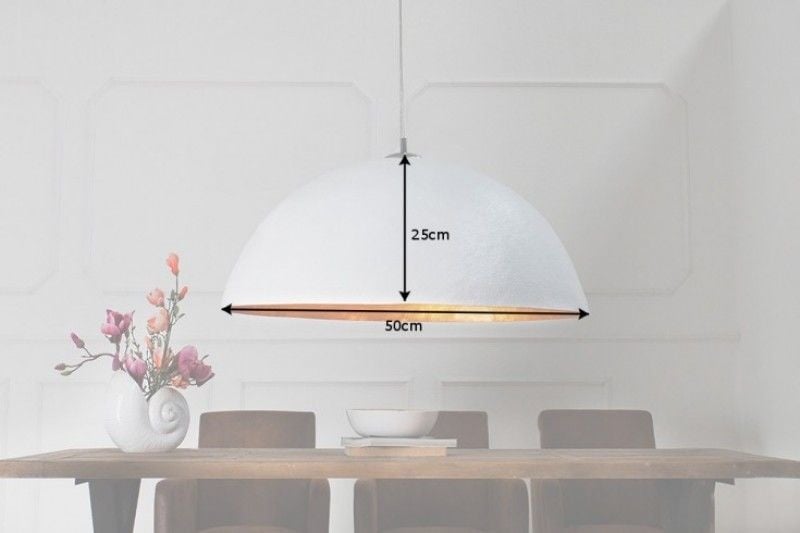 Lampe à suspension design élégante GLOW 50cm lampe à suspension en or blanc - 36318