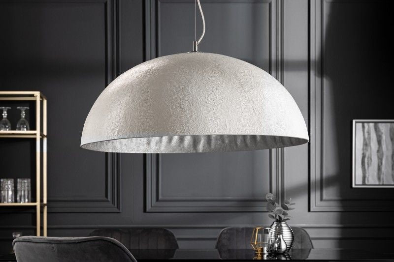 Lampe à suspension design élégante GLOW 70cm lampe à suspension blanc argent - 10723