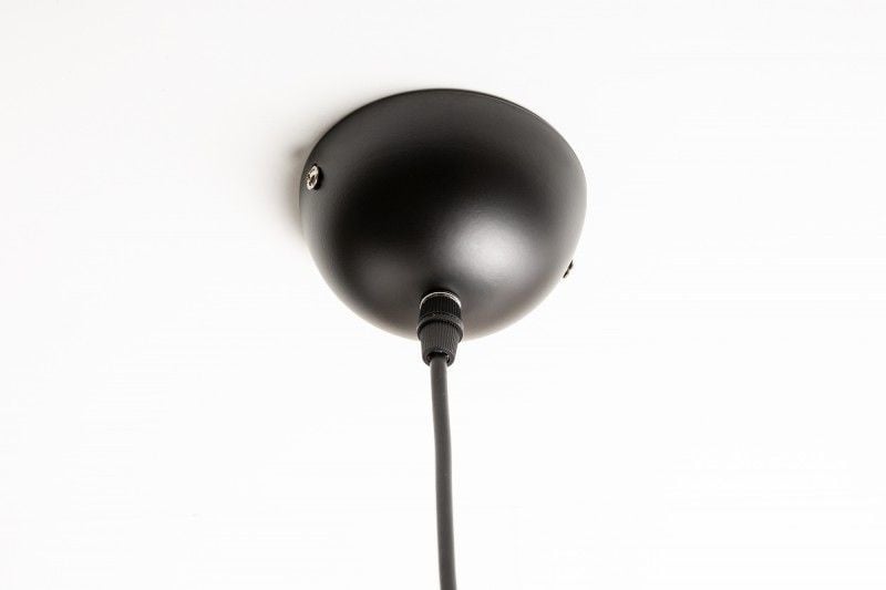 Lampe à suspension élégante BLACK GOLDEN BALL 30cm noire aspect feuille d'or - 41320