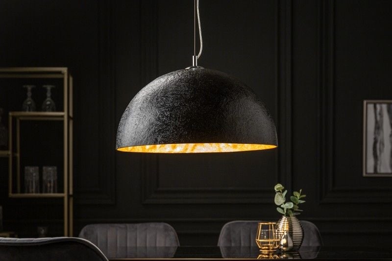 Lampe à suspension design élégante GLOW 50cm lampe à suspension en or noir - 10717