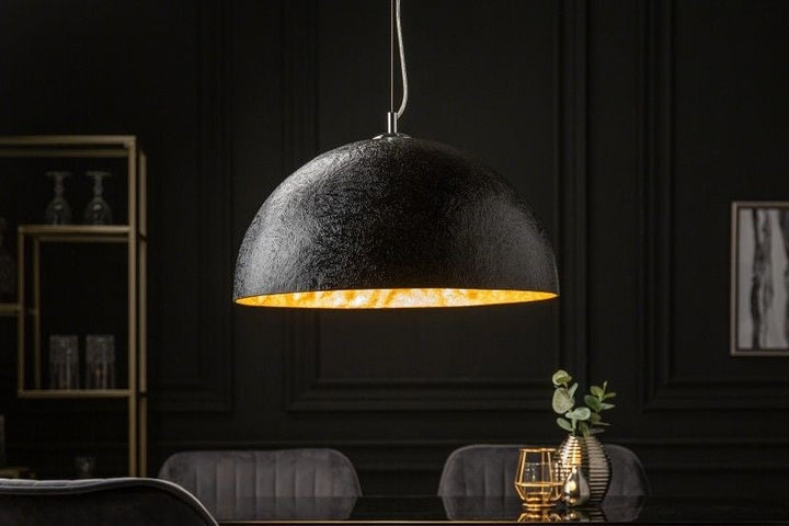 Lampe à suspension design élégante GLOW 50cm lampe à suspension en or noir - 10717