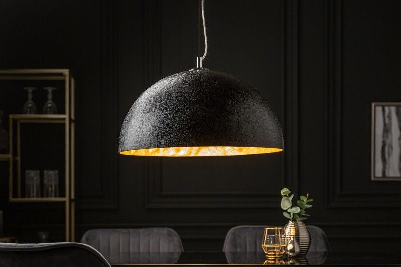 Lampe à suspension design élégante GLOW 50cm lampe à suspension en or noir - 10717