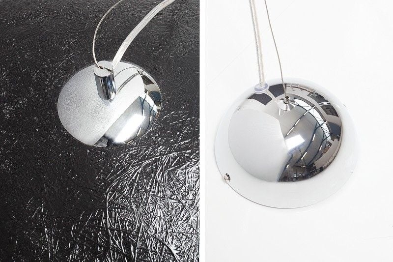 Lampe à suspension design élégante GLOW 70cm lampe à suspension noir argent - 38295