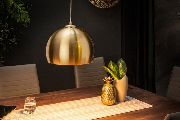 Lampe à suspension moderne GOLDEN BALL 30cm lampe à suspension dorée réglable en hauteur - 39439
