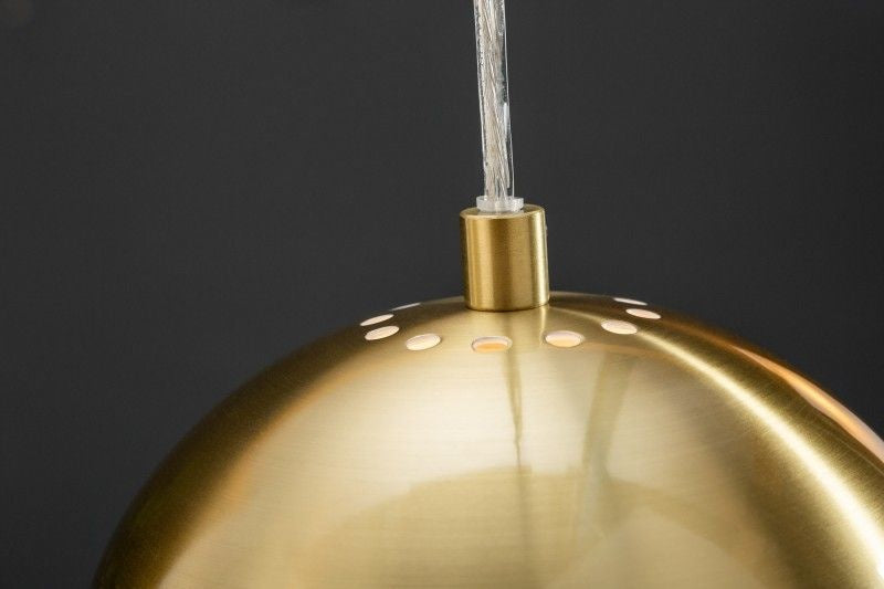 Lampe à suspension triple moderne GOLDEN BALL lampe à suspension dorée réglable en hauteur - 39440