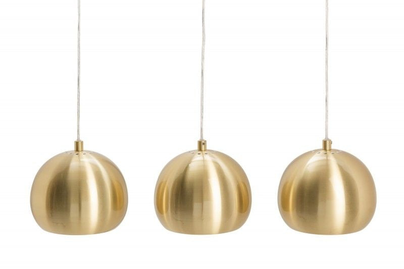 Lampe à suspension triple moderne GOLDEN BALL lampe à suspension dorée réglable en hauteur - 39440