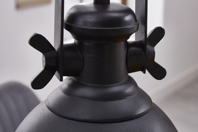 Lampe à suspension design INDUSTRIELLE 45cm noire style industriel - 40919