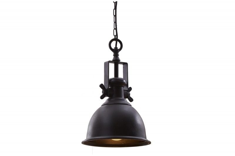 Lampe à suspension design INDUSTRIELLE 45cm noire style industriel - 40919