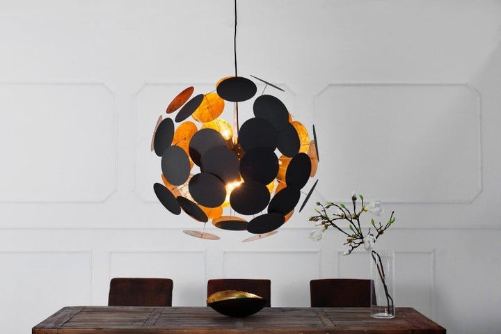 Lampe à suspension design moderne INFINITY HOME 70cm lampe à suspension en or noir - 36226