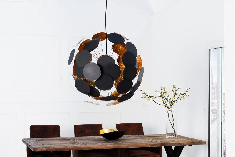Lampe à suspension design moderne INFINITY HOME 70cm lampe à suspension en or noir - 36226