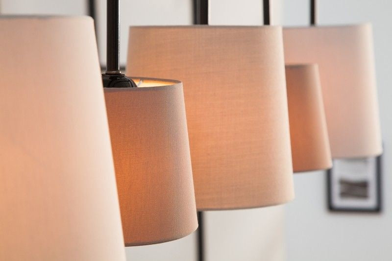 Lampe à suspension design LEVELS 100cm abat-jour en lin marron beige Design par KARE - 38826