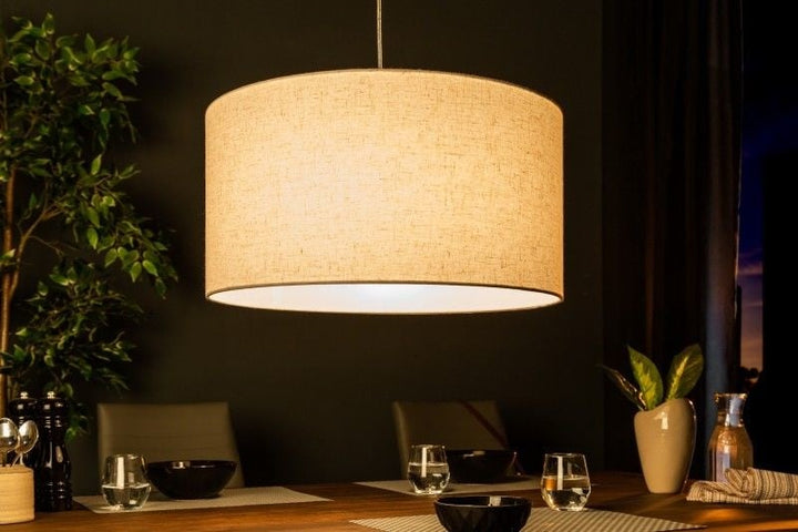 Lampe à suspension élégante ROOTS Lampe à suspension naturelle 50 cm avec abat-jour en lin - 39618