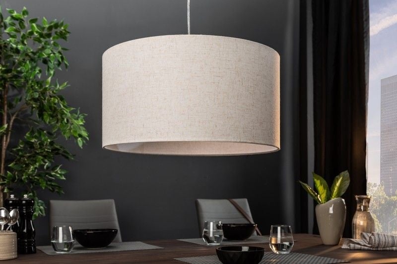 Lampe à suspension élégante ROOTS Lampe à suspension naturelle 50 cm avec abat-jour en lin - 39618