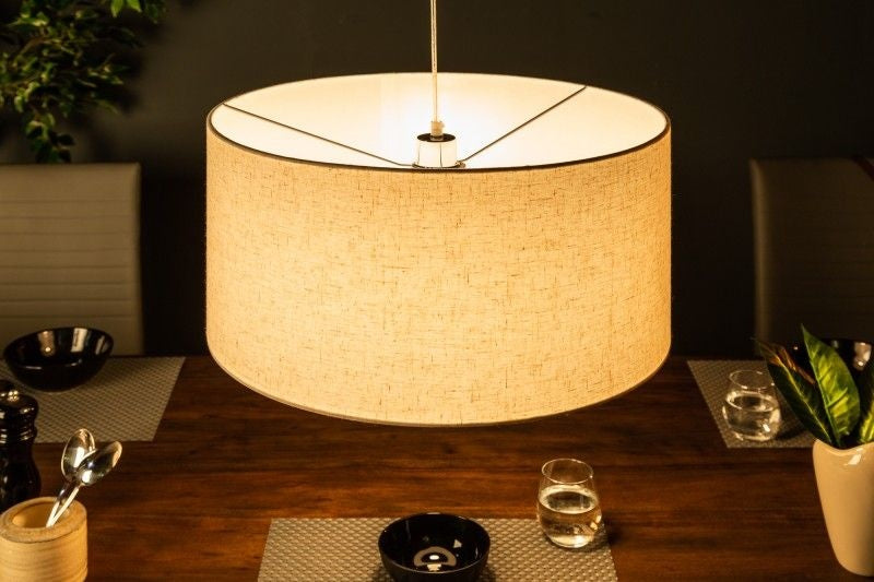 Lampe à suspension élégante ROOTS Lampe à suspension naturelle 50 cm avec abat-jour en lin - 39618