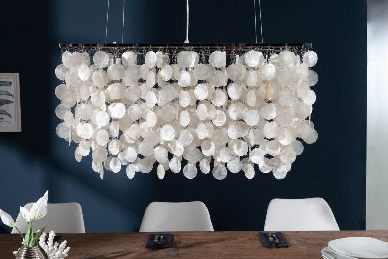 Lampe à suspension design SHELL REFLECTIONS 80cm lampe coquillage nacre - 22850