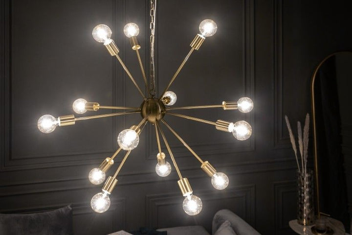 Lampe à suspension élégante SPUTNIK 87cm dorée avec 14 bras lumineux - 41108