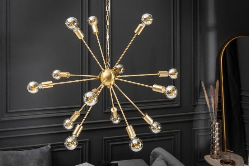 Lampe à suspension élégante SPUTNIK 87cm dorée avec 14 bras lumineux - 41108