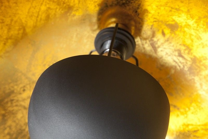 lampe à suspension design industriel STUDIO 55cm lampe à suspension aspect feuille d'or noir - 19697