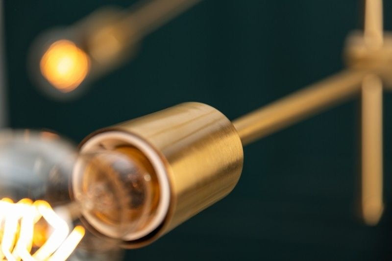 Lampe à suspension élégante VARIATION 128cm dorée à six lumières tournantes - 40772