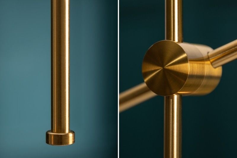 Lampe à suspension élégante VARIATION 128cm dorée à six lumières tournantes - 40772