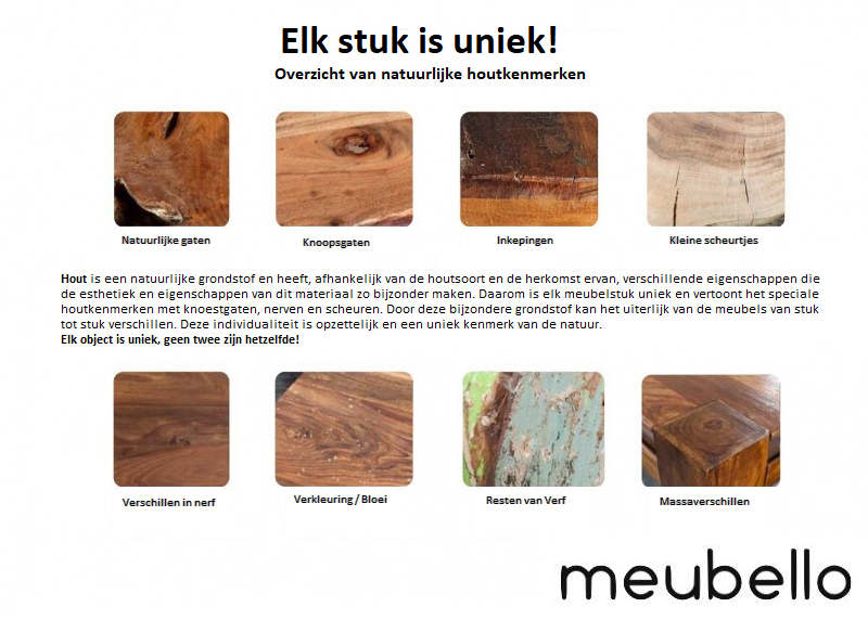 Buffet massif LONG ISLAND 120cm en manguier avec façade détaillée - 40851