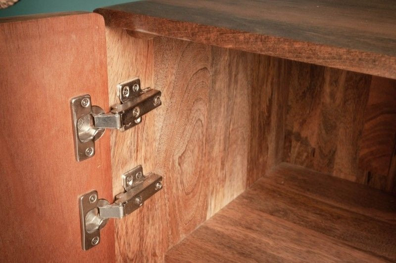 Buffet massif MARRAKESCH 120 cm en manguier à décoration style bohème - 40301