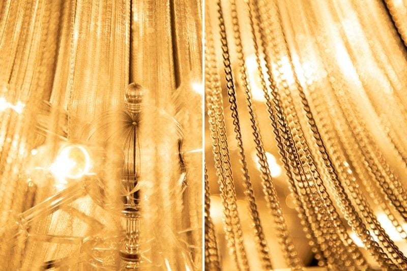 Lustre extravagant ROYAL XL 70cm lampe suspendue argentée - 39096
