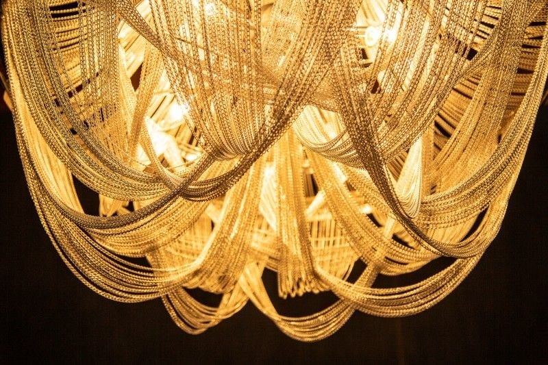 Lustre extravagant ROYAL XL 70cm lampe suspendue argentée - 39096