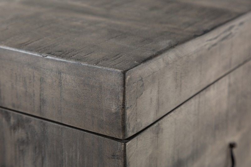 Canapé coffre industriel FACTORY LOFT 115cm canapé gris manguier - 39664