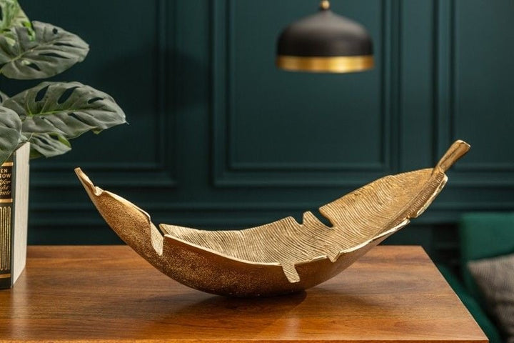 Bol décoratif design GOLD LEAF 62cm feuille d'or design métal fait main - 41602