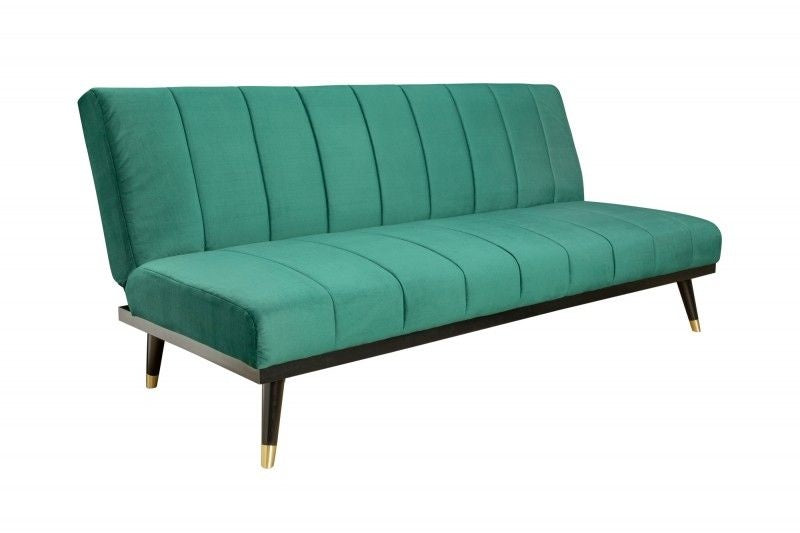 Canapé lounge design 3 places PETIT BEAUTE Canapé convertible 180 cm en velours vert émeraude - 40027