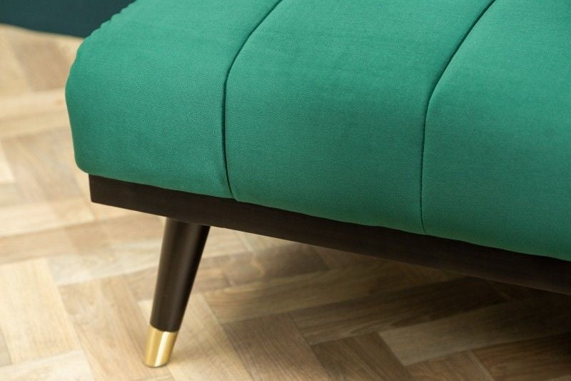 Canapé lounge design 3 places PETIT BEAUTE Canapé convertible 180 cm en velours vert émeraude - 40027