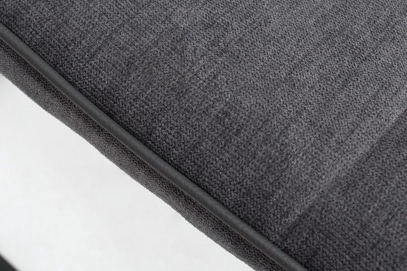 Chaise cantilever design MIAMI structure métal gris foncé noir mat - 38501