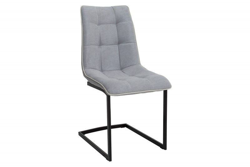 Chaise cantilever design MIAMI structure métal gris clair noir mat - 38500
