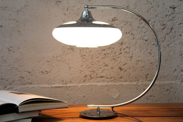 Lampe de table moderne LUNA LOGO 45cm lampe de table argent chrome - 112