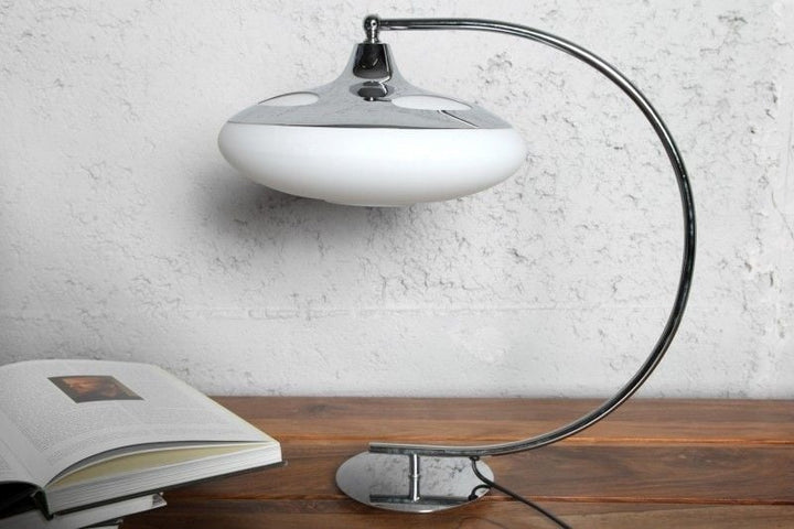 Lampe de table moderne LUNA LOGO 45cm lampe de table argent chrome - 112