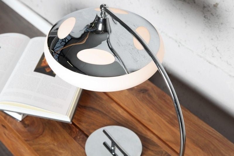 Lampe de table moderne LUNA LOGO 45cm lampe de table argent chrome - 112