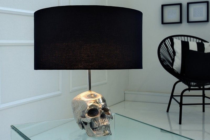 Lampe de table extravagante SKULL 44cm lampe de table tête de mort noire - 38320