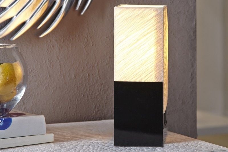 Lampe de table moderne TWILIGHT 25cm lampe de table noir beige - 10880