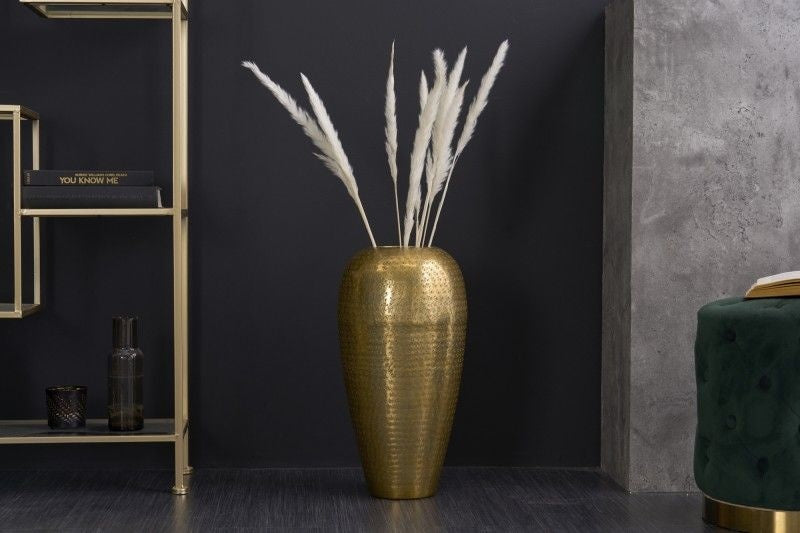 Vase élégant ORIENTAL 50cm doré au design Wild Hammerschlag - 41551