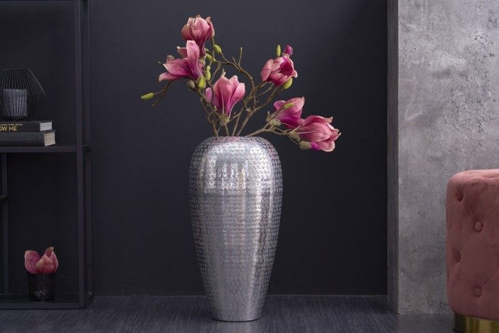 Vase élégant ORIENTAL 50cm argent au design marteau sauvage - 41550