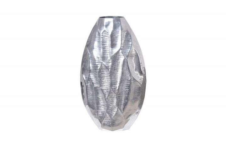 Vase élégant ORGANIC ORIENT 44cm design argent martelé - 41546