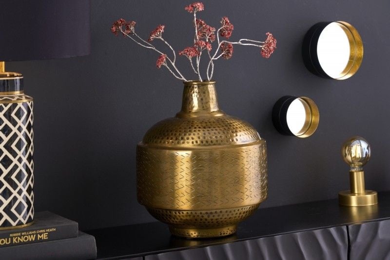 Vase élégant ORIENT 35cm cuivre antique design martelé - 41552